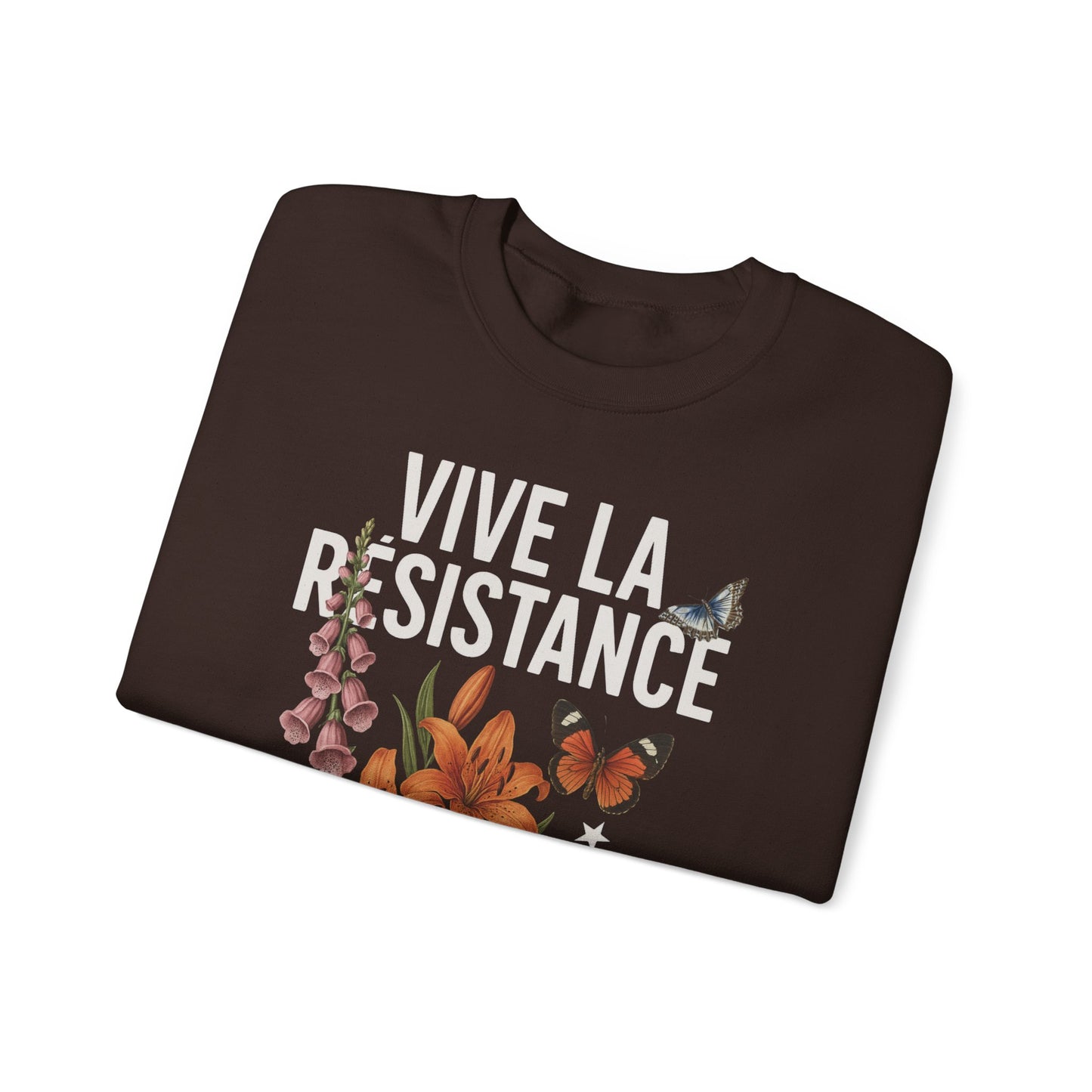 Vive la Résistance! Comfy Unisex French Quote Subtle FDT Sweatshirt