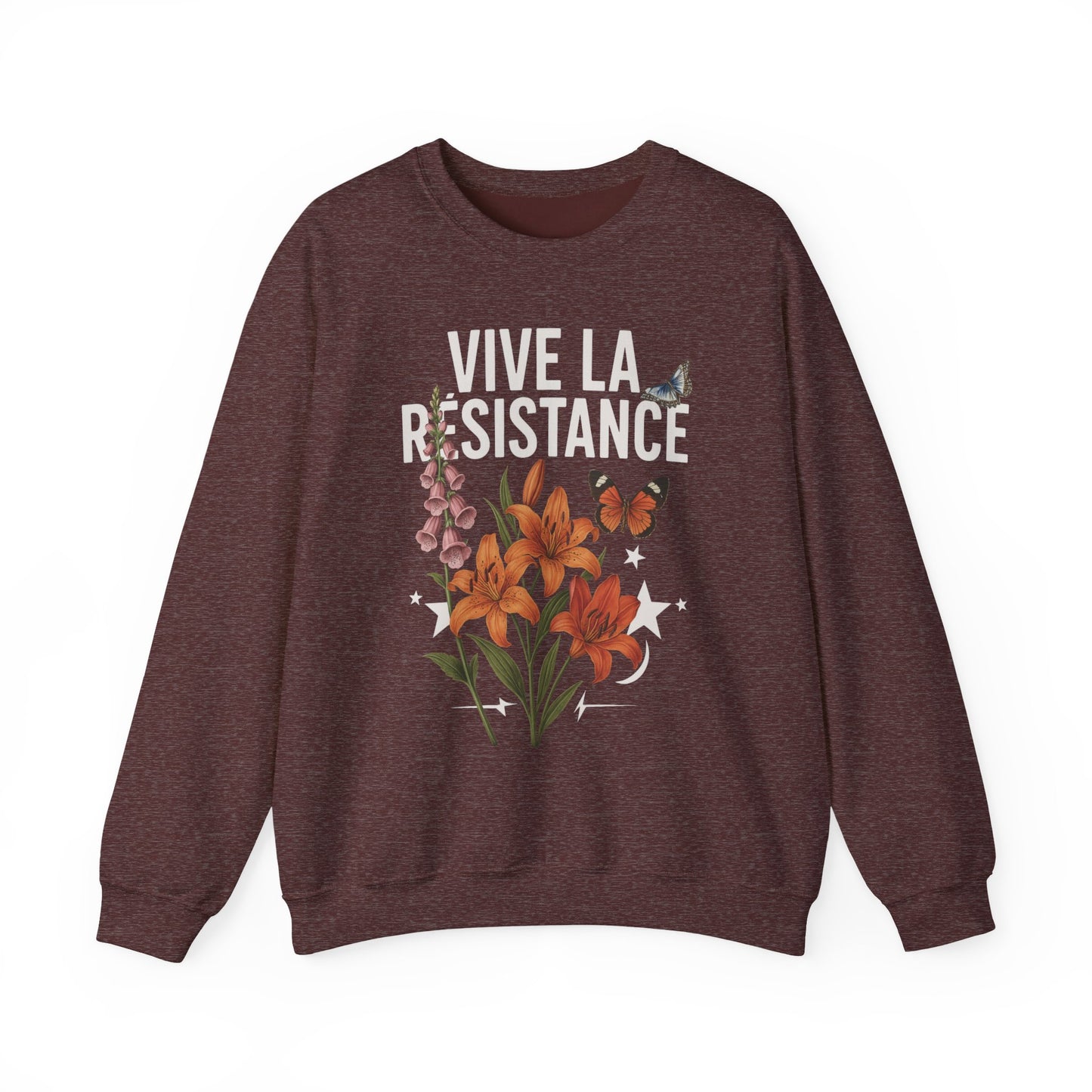 Vive la Résistance! Comfy Unisex French Quote Subtle FDT Sweatshirt
