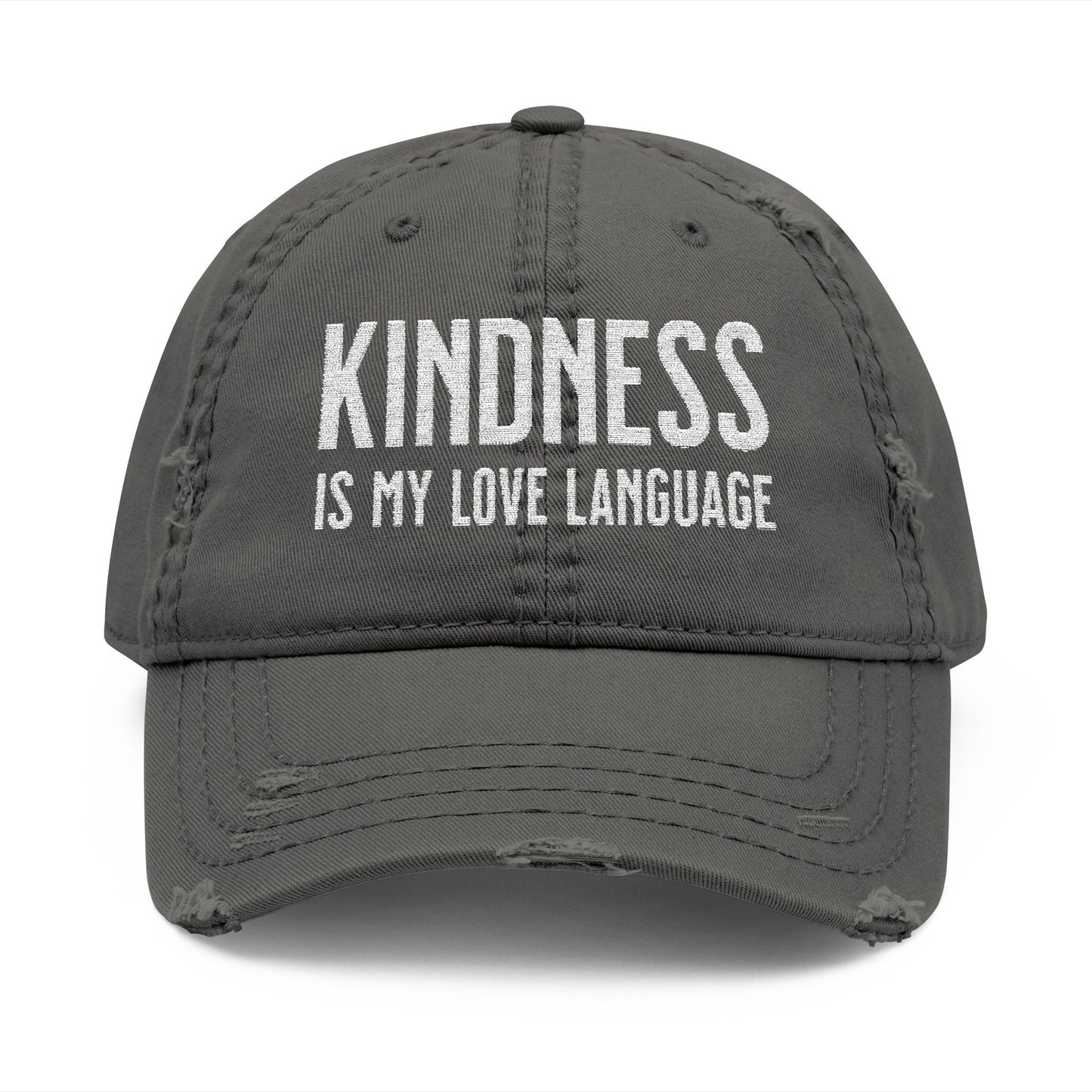 Kindness is My Love Language Distressed Adjustable Cap