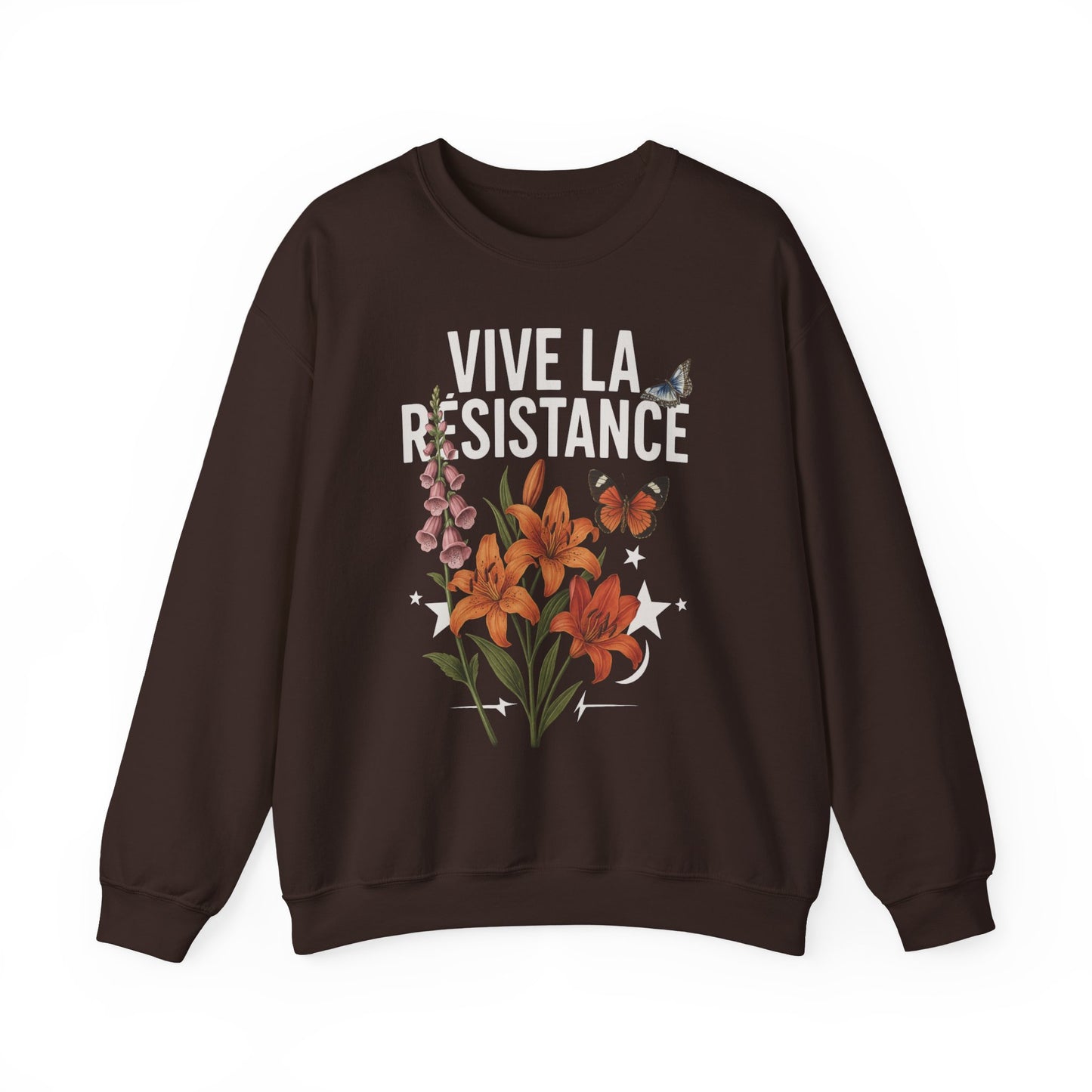 Vive la Résistance! Comfy Unisex French Quote Subtle FDT Sweatshirt