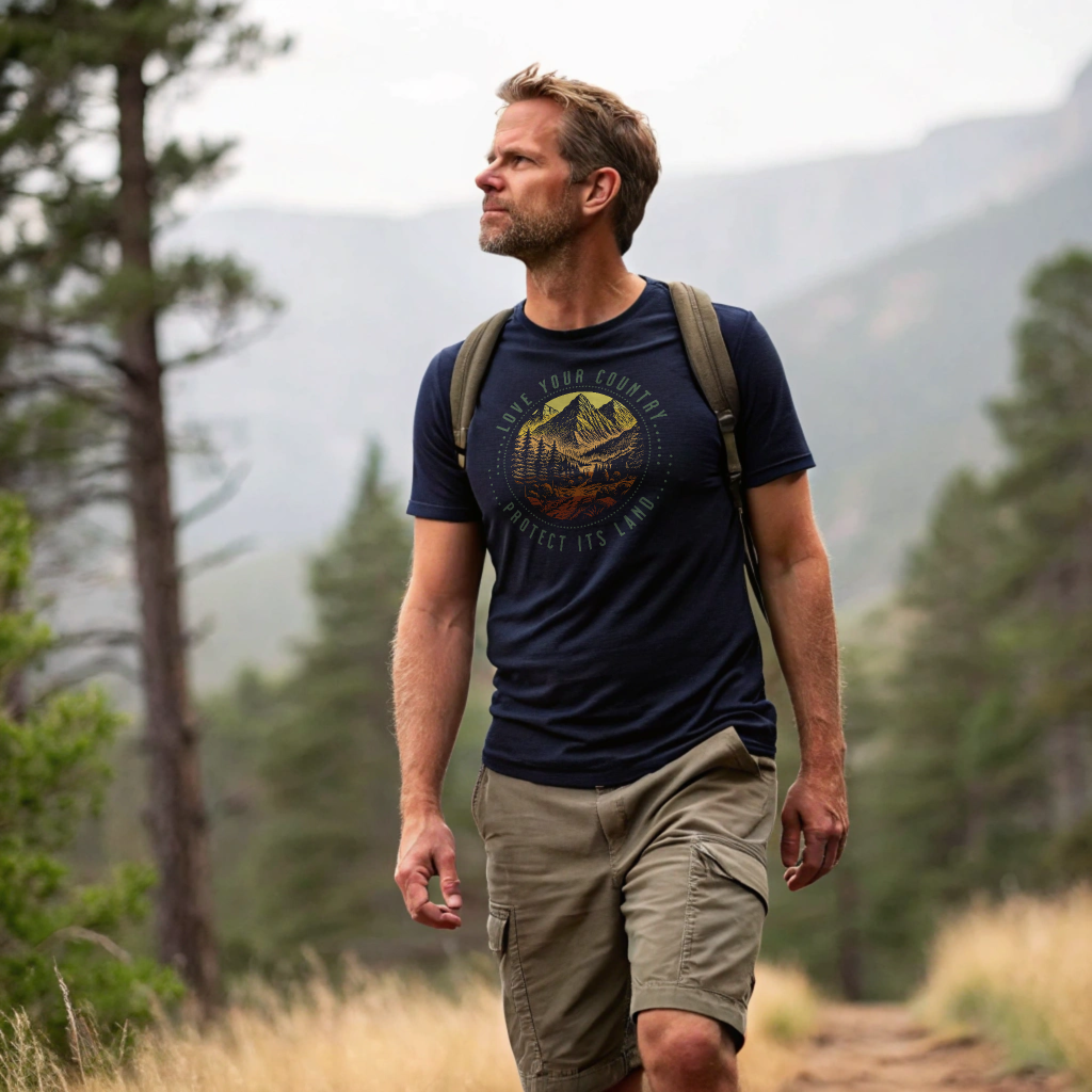 Love Your Country Protect Its Land – Unisex, Eco-Friendly, USA Made Soft T-Shirt
