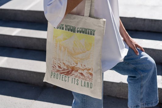 Love Your Country Woven Tote Bag