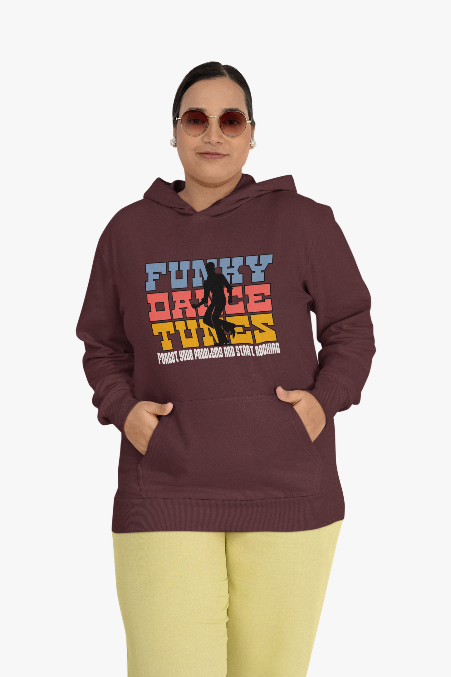 Funky Dance Tunes - Forget Your Problems and Start Rocking Cozy Unisex FDT Sweatshirt Pullover