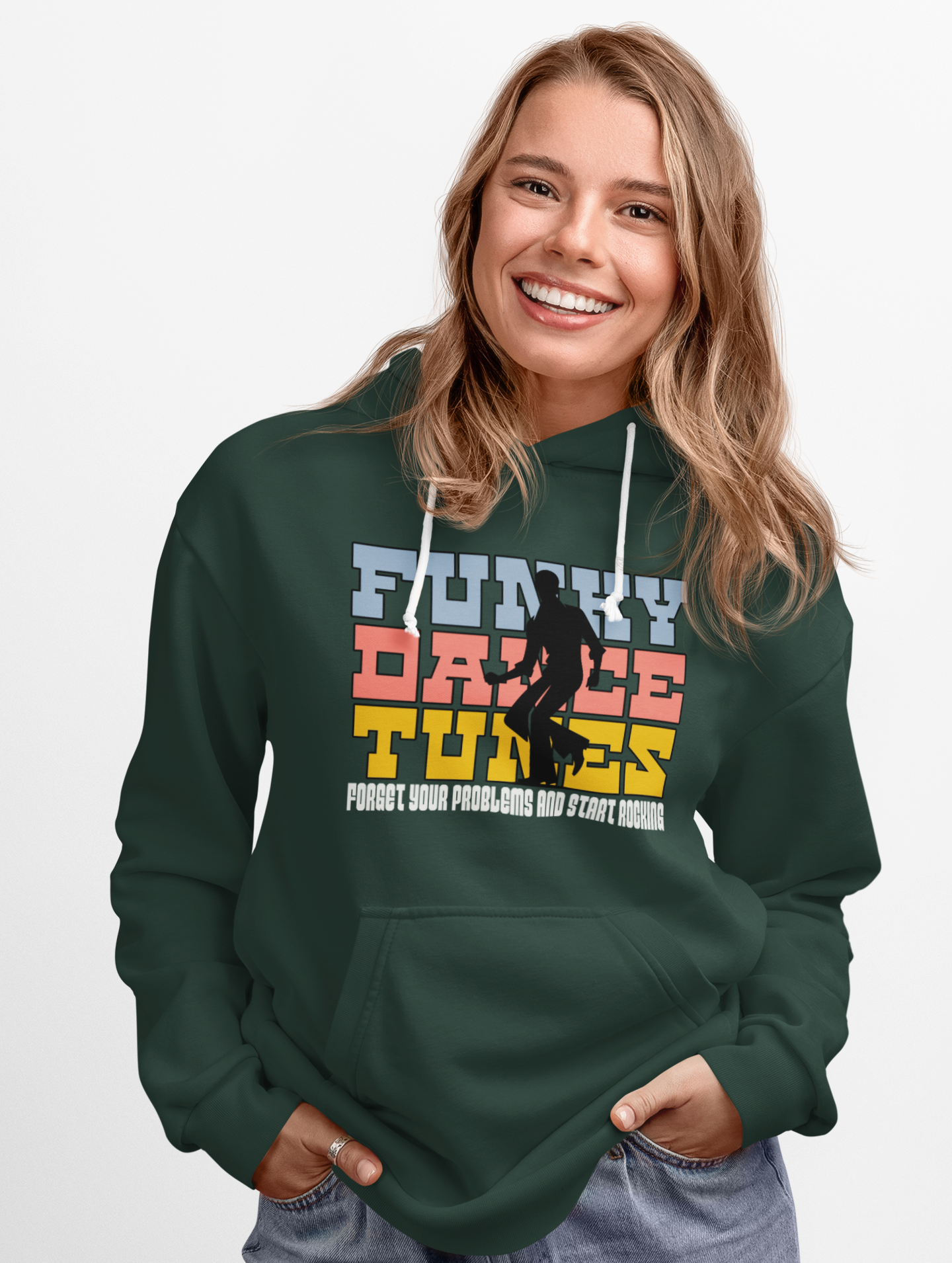 Funky Dance Tunes - Forget Your Problems and Start Rocking Cozy Unisex FDT Sweatshirt Pullover