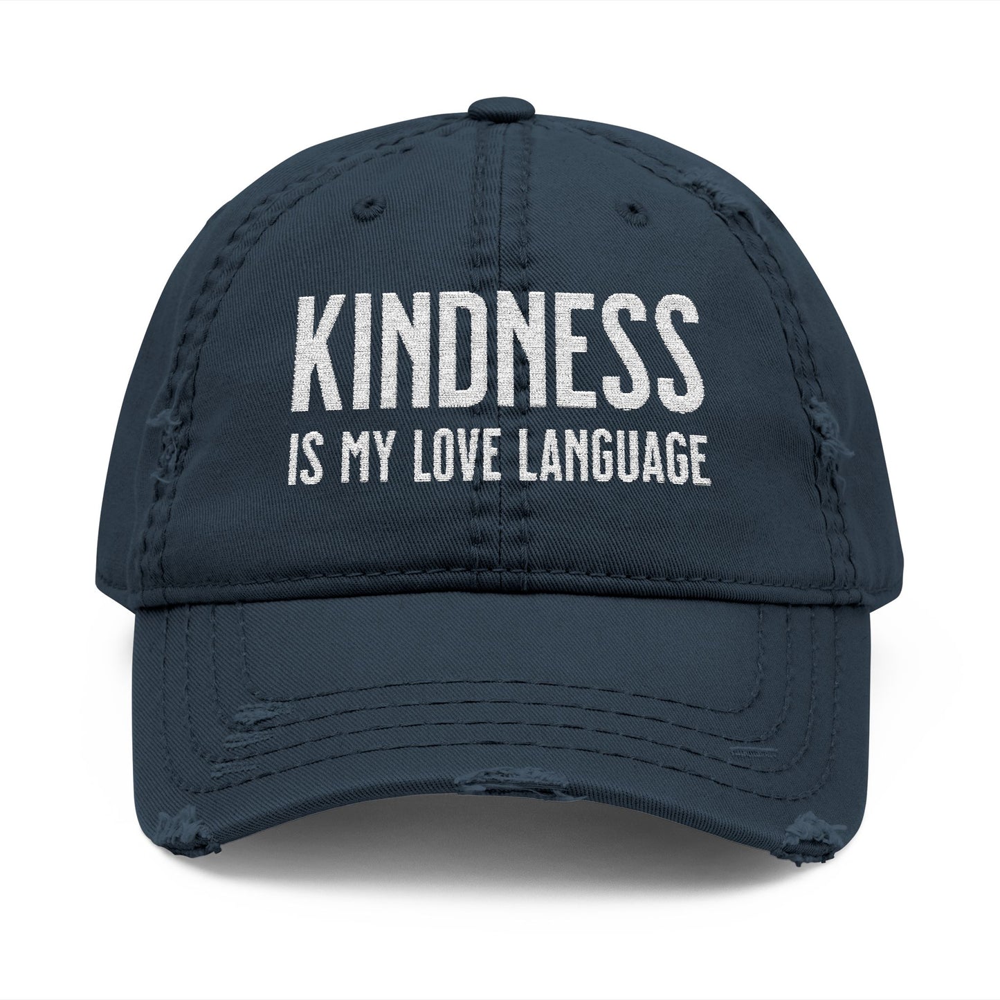 Kindness is My Love Language Distressed Adjustable Cap