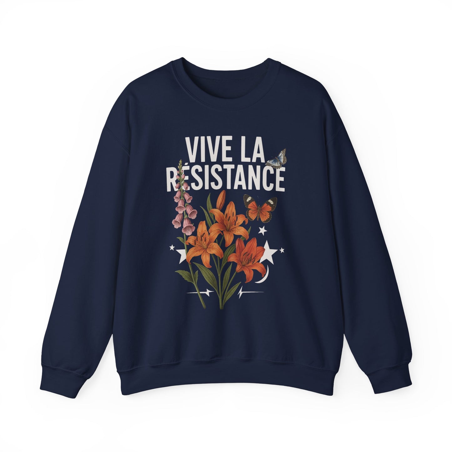 Vive la Résistance! Comfy Unisex French Quote Subtle FDT Sweatshirt