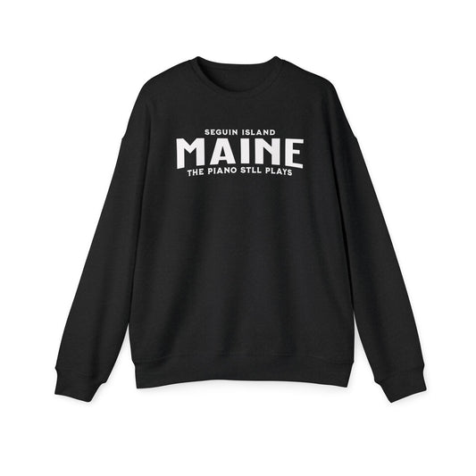 Maine "The Piano Still Plays" Fall Haunted New England Halloween Sweatshirt for Vampire and Ghost Story Fans