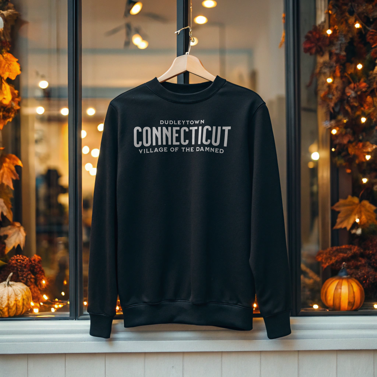 Connecticut Fall Haunted New England Halloween Sweatshirt for Vampire and Ghost Story Fans