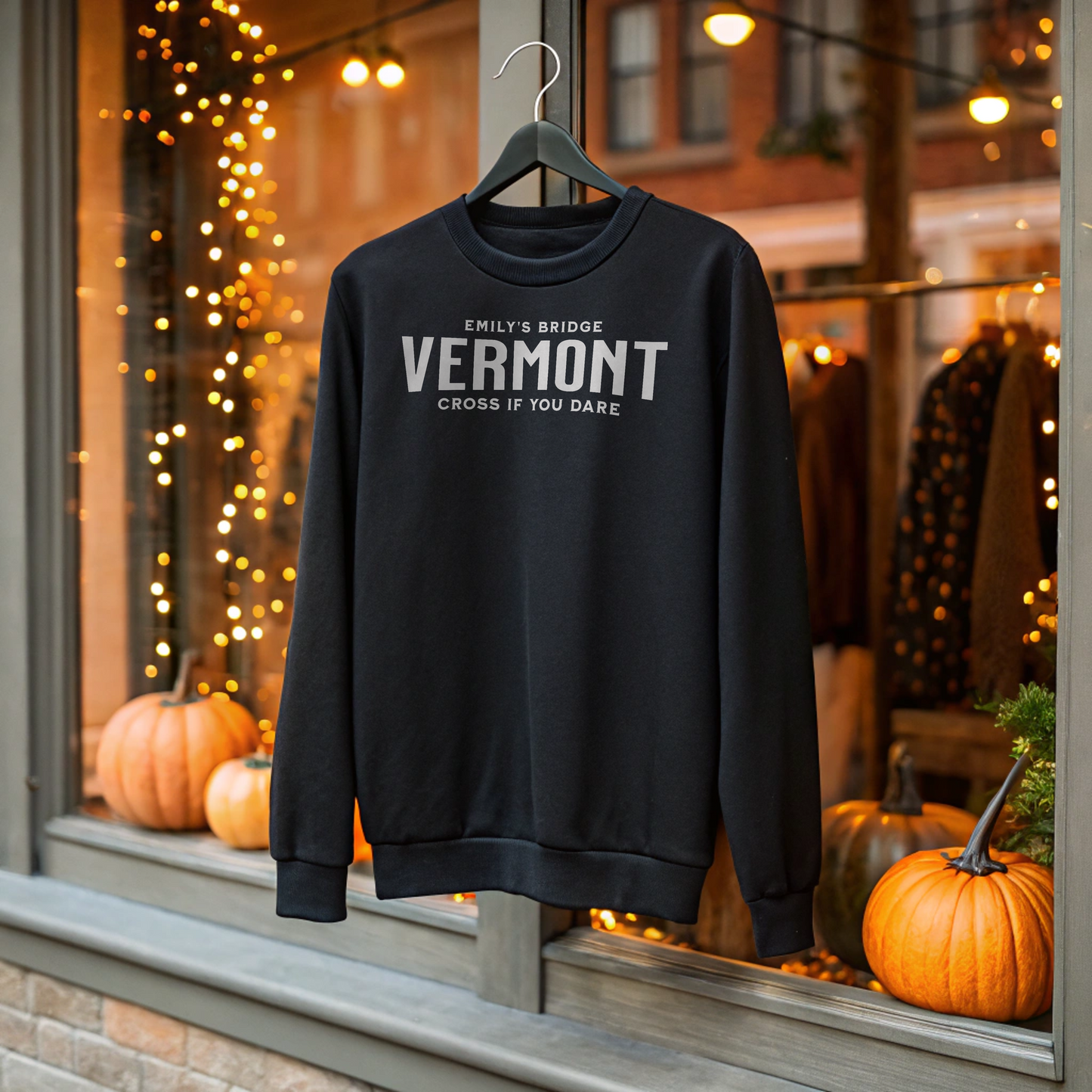 Vermont Fall Haunted New England Halloween Sweatshirt for Vampire and Ghost Story Fans